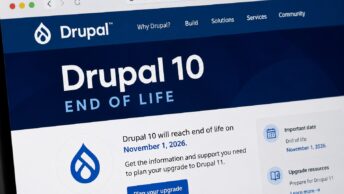 Drupal 10 end of life timeline showing the December 9, 2026 deadline and the upgrade path to Drupal 11