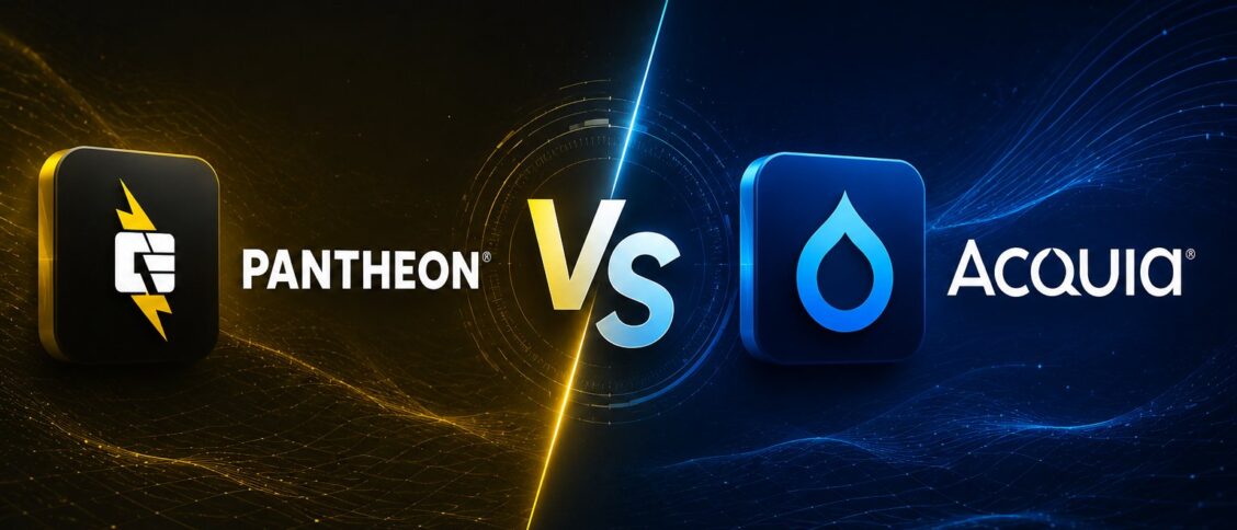 Pantheon vs Acquia side-by-side comparison for Drupal hosting in 2026: pricing tiers, platform philosophy, and Drupal-specific capability depth